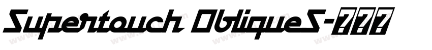 Supertouch ObliqueS字体转换